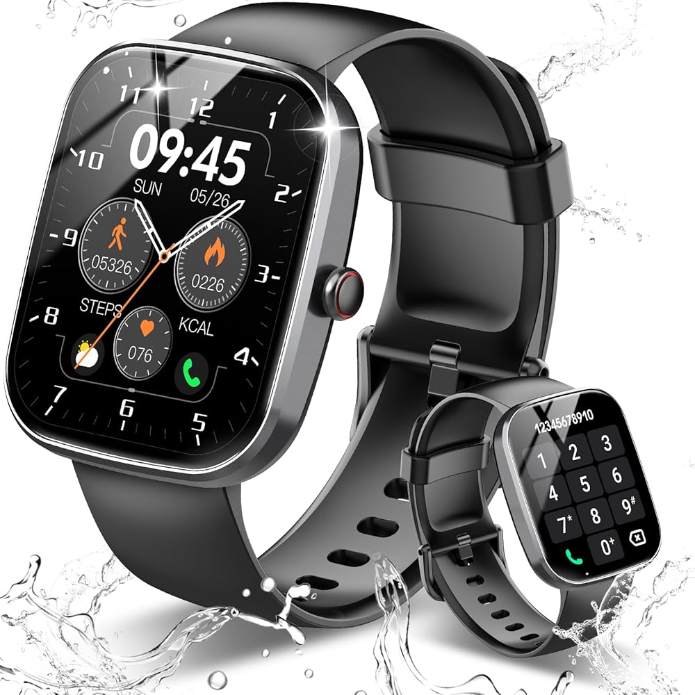 1.91″ HD Smartwatch for Males and Ladies – Make/Obtain Calls, Health Tracker with Coronary heart Price, Sleep, and Step Monitoring, Over 110 Sports activities Modes, IP68 Waterproof Exercise Tracker