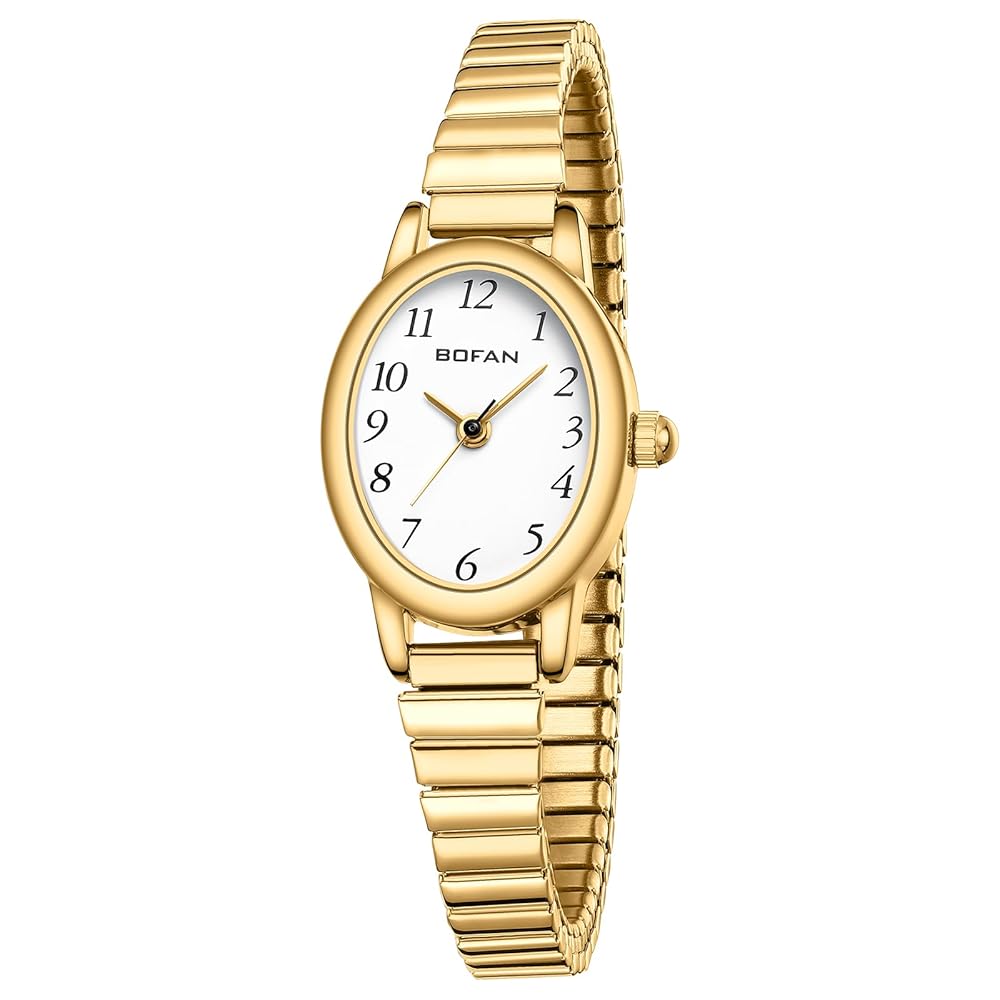 BOFAN Ladies’s Small Gold Quartz Watches – Straightforward-to-Learn Design with Stainless Metal Growth Band and Waterproof Function