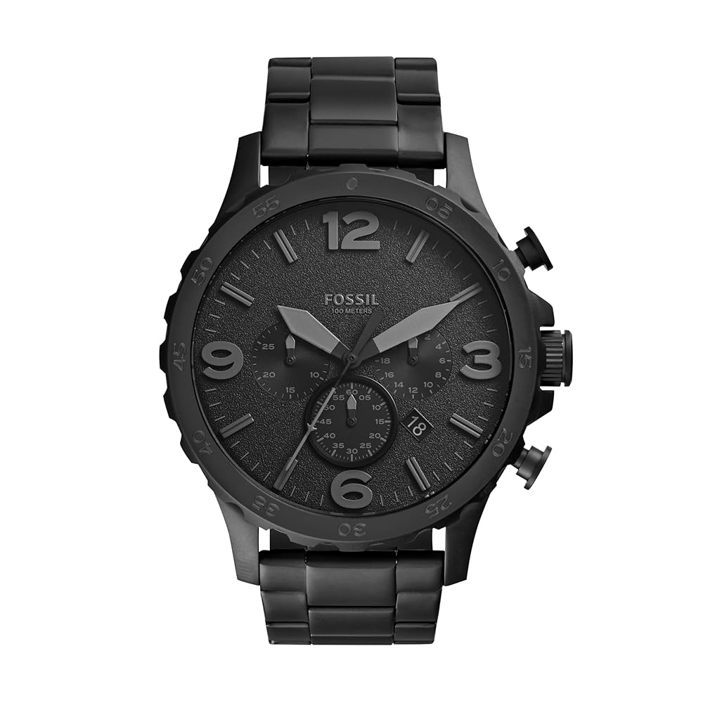 Fossil Nate Males’s Outsized Chronograph Watch with Stainless Metal or Leather-based Strap