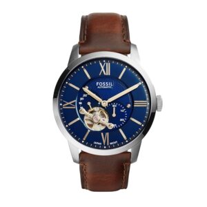 Fossil Townsman Males’s Mechanical Automated Watch with Skeleton Dial