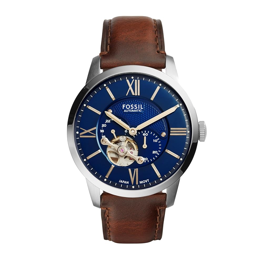 Fossil Townsman Males’s Mechanical Automated Watch with Skeleton Dial