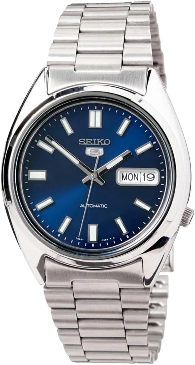 SEIKO 5 Males’s Computerized Watch with Blue Dial and Stainless Metal Case – Mannequin SNXS77