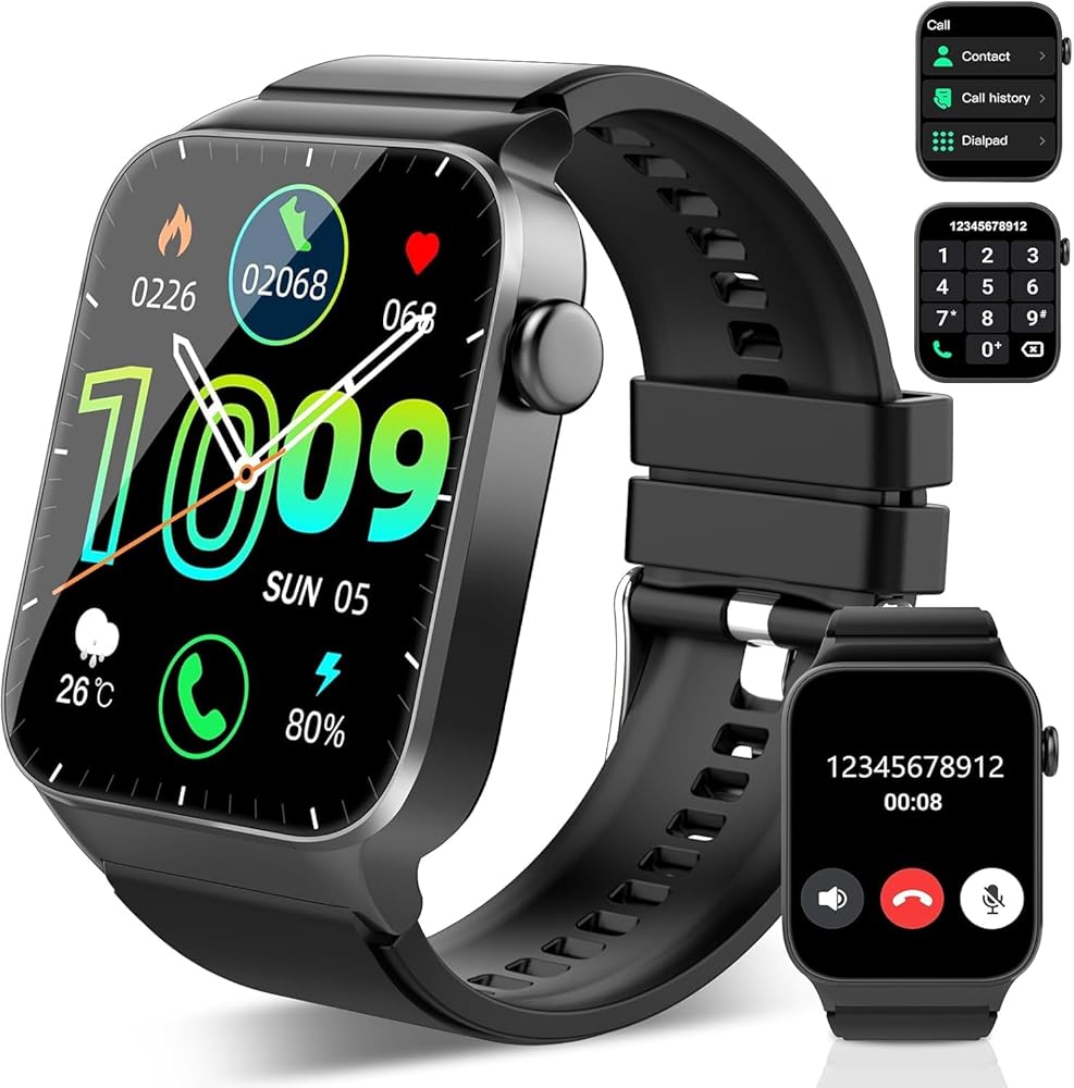 Smartwatch for Males and Ladies, 1.85-Inch Show, Name Performance, Health Tracker with Over 110 Sports activities Modes and Coronary heart Price Monitoring